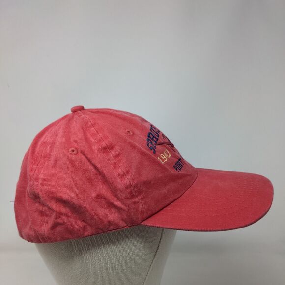 Spruce Creek Port Orange FL Strapback Hat Red One Size Embroidered - Picture 5 of 8